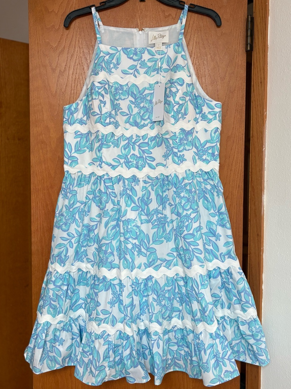 NWT Lilly Pulitzer Angellyn dress in Jacaranda Blue Simply the Zest 14